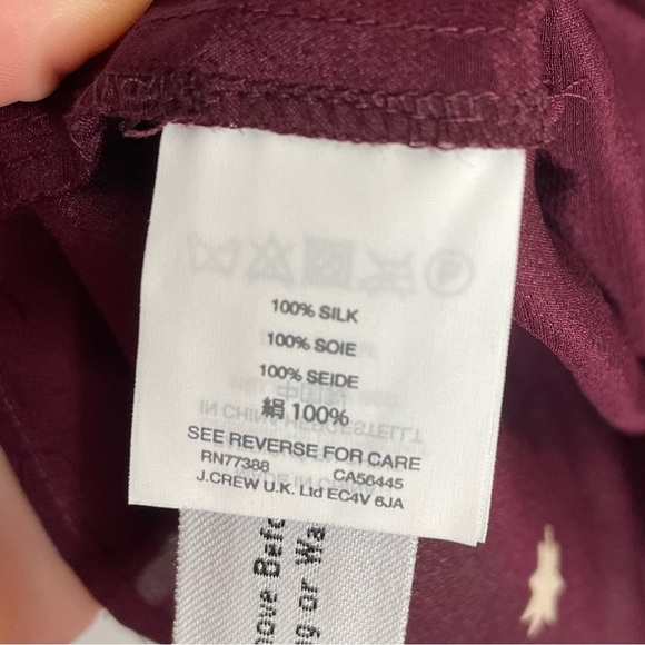 Madewell Silk Belle Top in Star Mix in Holiday Rich Plum Academia 70s Vibe 0 - Picture 11 of 13